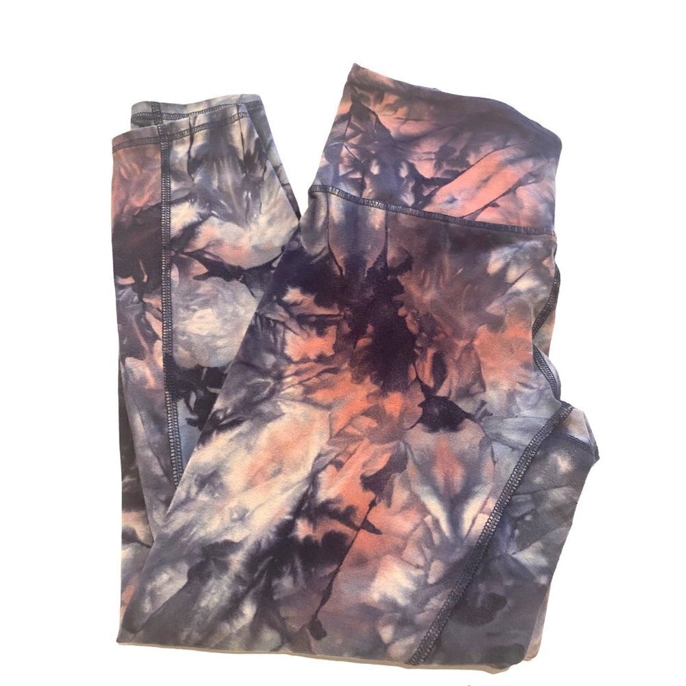 Marika Navy Multicolor Tie Dye Leggins, size L